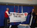 Banner of support for B.C.'s bid to host the 2010 Olympic