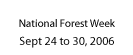 national forest week