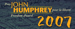 Prix John Humphrey pour la liberté 2007