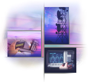 Collage de produits et de matériel servant au développement et à l'évaluation de technologies de communications terrestres sans fil.