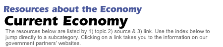 Resources about the Economy: Current Economy