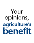 Your opinions, agriculture's benefit.