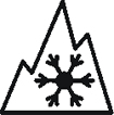 Un pictogramme représentant une montagne et un flocon de neige