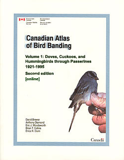 Canadian Atlas of Bird Banding - Volume 1 - Second Edition - Cover