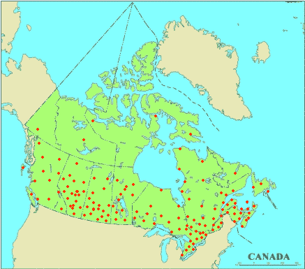 Carte du rseau de base canadien (RBC)