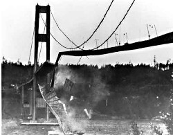 Tacoma Narrows Bridge nicknamed 'Galloping Gertie'