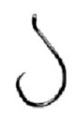 Drawing of a circle hook