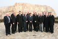 Minister Emerson and the Asia-Pacific Gateway and Corridor Initiative delegation visit the Yangshan Deep Water Port in Shanghai. Front row, left to right: Mr. James Moore, M.P., Parliamentary Secretary to the Minister of International Trade, the Honourable David Emerson, Minister of International Trade, Mr. Shi Siming, vice-General Manager of Shanghai International Container Terminal Co. Ltd., Ms. Susan Gregson, Consul General in Shanghai Back row: Asia-Pacific Gateway and Corridor Initiative delegates
