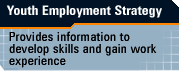 Youth Employment Strategy - Provides information to develop skills and gain work experience