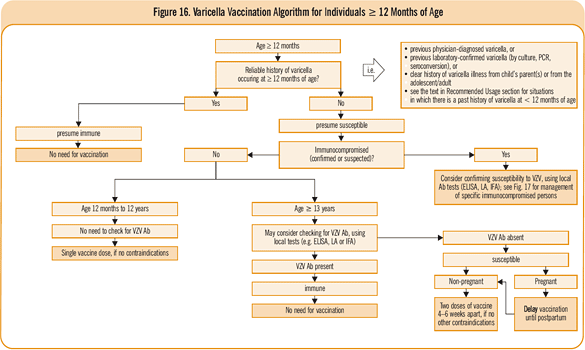 Figure 16. Varicella Vaccination Algorithm for Individuals ? 12 Months of Age