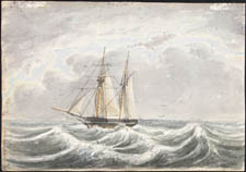 Painting of a sailing ship