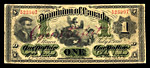 Counterfeit $1 bill, 1870