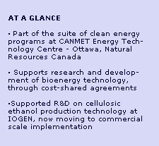 Bioenergy Development Program - At a Glance 