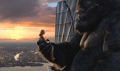 You're not like other men I've dated: Ann Darrow (Naomi Watts) shares a peaceful moment with Mr. Kong in Peter Jackson's King Kong. Courtesy Weta Digital Ltd./Universal Pictures.