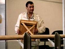 Before police arrived, Robert Dziekanski picked up a small table and put it in the doorway between the customs exit area and a public lounge.