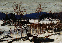 Tom Thomson presented Spring Thaw to his sister in 1917 prior to his mysterious death. It remained in their family until the 1970s.