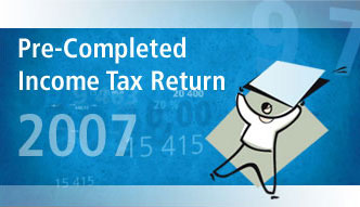 Pre-Completed Income Tax Return