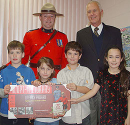 RCMP Constable John Kennedy and Premier John Hamm
with children