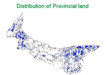 Distribution of Provincial land