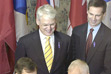 2003-12-05 - Premier Campbell and Ontario Premier Dalton McGuinty witness the signing of the Council of the Federation Founding Agreement by New Brunswick Premier Bernard Lord and Nova Scotia Premier John Hamm.
