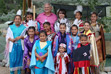 2006-06-15 - Premier Gordon Campbell joined children from the Osoyoos Indian Band at the opening of the band's new Nk'Mip Desert Cultural Centre.