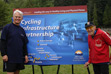 2006-07-06 - Premier Gordon Campbell and former Olympic cyclist Lorne Atkinson during announcement of up to $2 million in funding for B.C. cycling infrastructure. At 85 years of age Mr. Atkinson rides an average of 50 km per week.