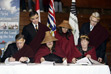 Premier Gordon Campbell witnessed the initialing of the Final Agreement with Tsawwassen First Nation that, if ratified, will become the first urban treaty reached under the B.C. Treaty Commission Process.