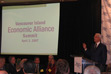 Premier Gordon Campbell was the keynote speaker at the Vancouver Island Economic Alliance Summit in Nanaimo, where he announced $150,000 in funding to support the Alliance's efforts to foster business investment and continued job creation in Vancouver Island communities.