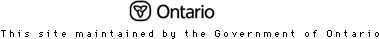 This site maintained  by the Government of Ontario