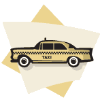 Illustration of a taxi
