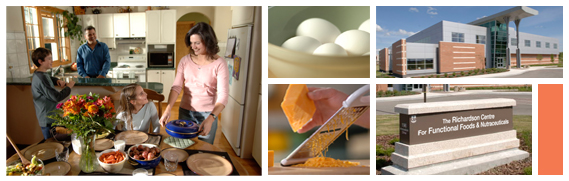 Growing Opportunities - pictures of a family, eggs, cheese, Richardson Centre for Functional foods & nutrition