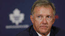 Head coach Ron Wilson of the Toronto Maple Leafs talks during a press conference after the NHL game against the Buffalo Sabres at the Air Canada Centre on September 26, 2008 in Toronto, Ontario, Canada.