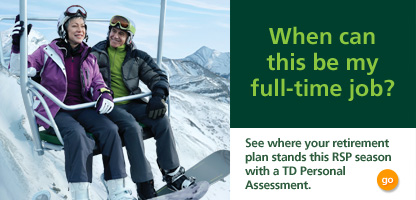 Banner- See where your retirement plan stands this RSP season with TD Personal Assessment