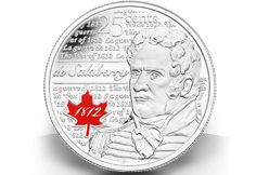 de Salaberry 25-cent Coin with War of 1812 logo