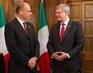 PM Harper hosts Enrico Letta, Prime Minister of the Republic of Italy and Mrs. Gianna Fregonara, First Lady of the Republic of Italy in Ottawa and Toronto