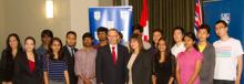 Photo - Minister Ed Fast and students