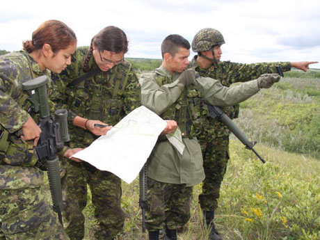 Recruits complete their map and compass navigation training