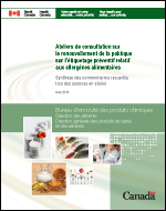 Ateliers de consultation sur le renouvellement de la politique sur l'tiquetage prventif relatif aux allergnes alimentaires