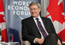 Le Premier ministre Stephen Harper tient une table ronde avec des PDG canadiens au Forum conomique mondial,  Davos, en Suisse. 25 janvier 2012. (Photo par Jason Ransom) 
