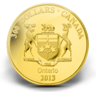 14-Karat Gold Coin - Ontario Coat of Arms - Mintage: 500 (2013)