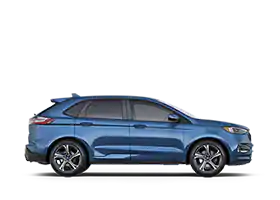 2019 Edge S T side profile view shown in Ford Performance Blue