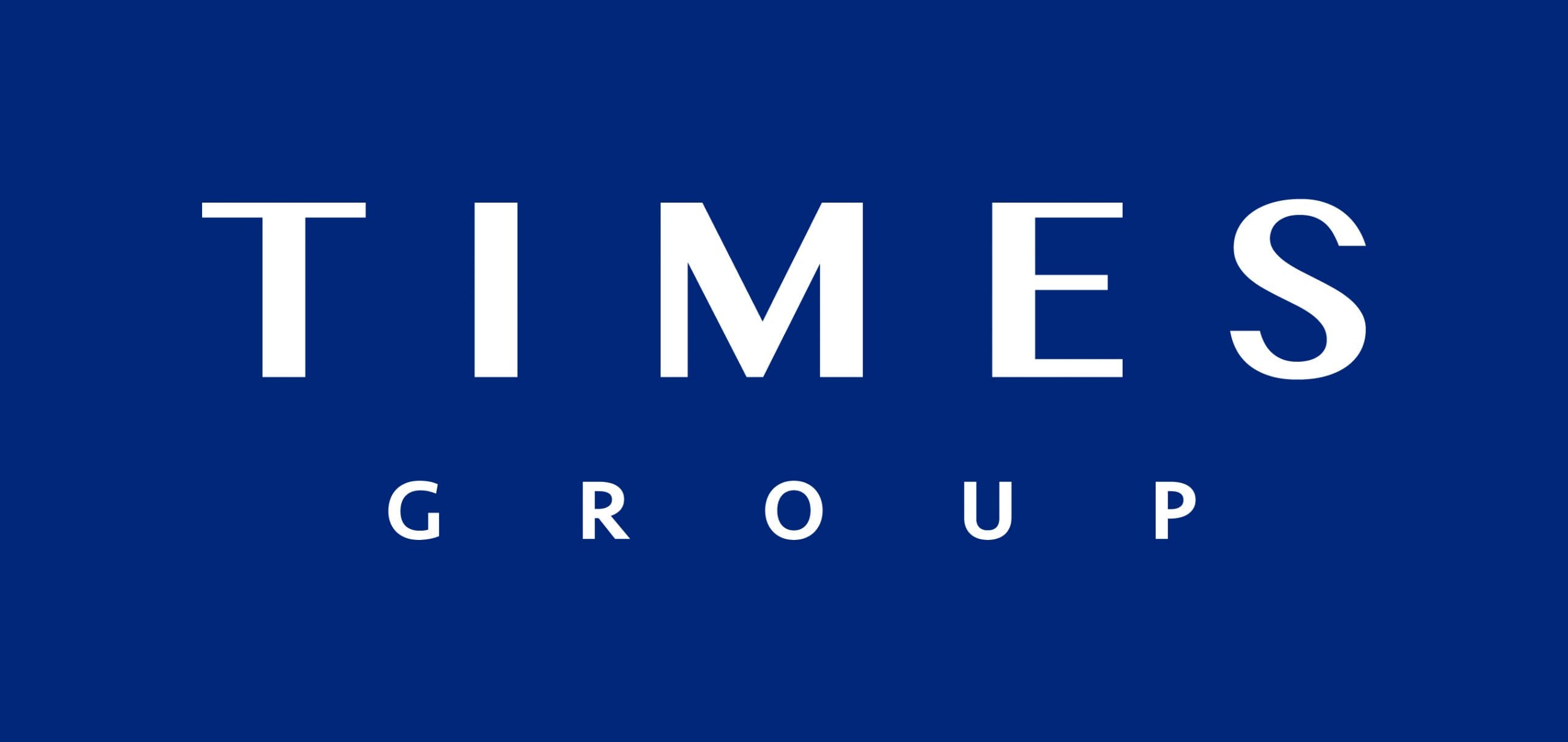 Times Group Word Mark Design 2018_Logo in Blue Background (1)